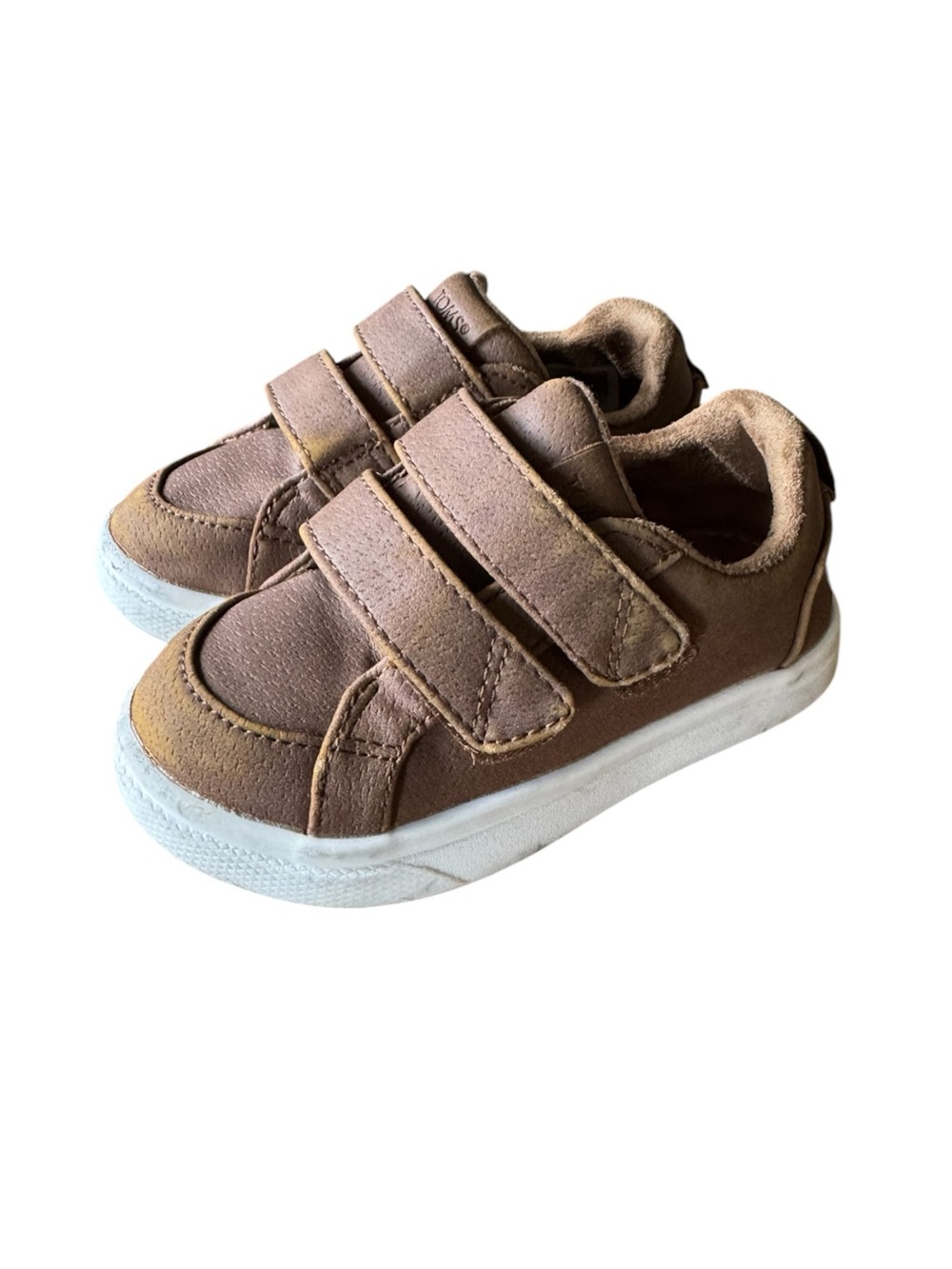 Toms Brown Cruz Double Strap Velcro Toddler Sneaker